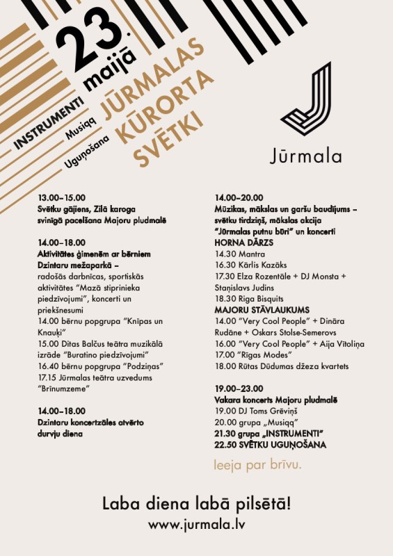  Jūrmalas pilsēta Kūrorta svētku programma