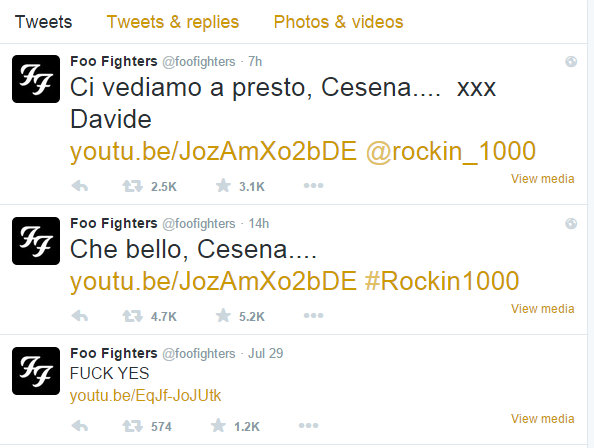 Foto: Twitter.com/FooFighters