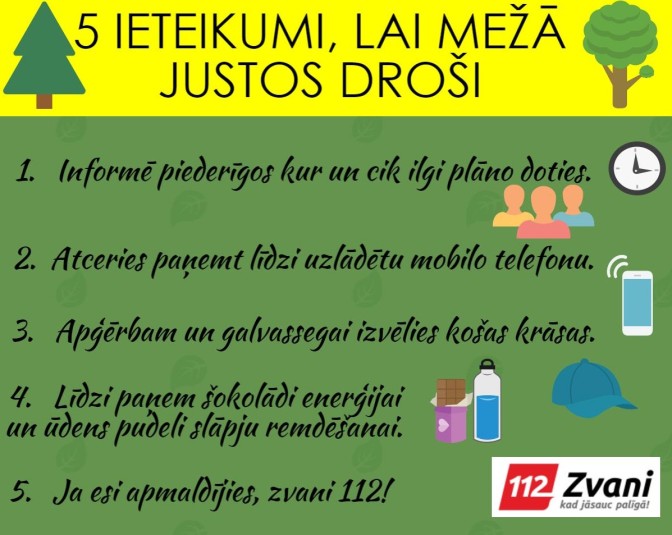5 ieteikumi mežā - VUGD