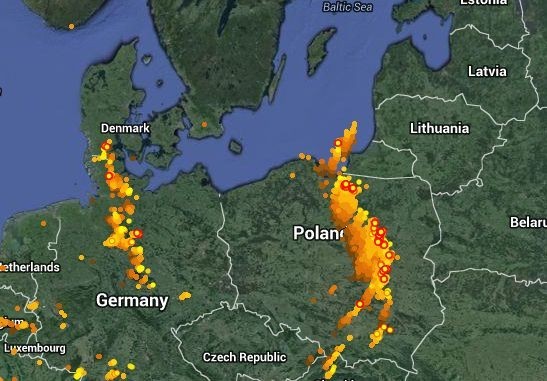 Ekrānšāviņš: lightningmaps