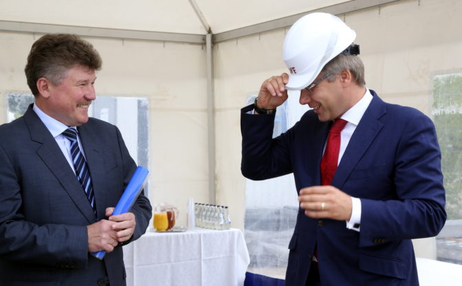 Leons Bemhens un Nils Ušakovs