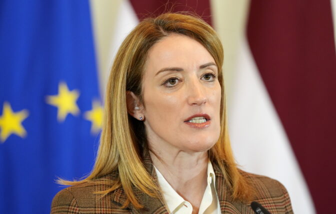 Saeimas priekšsēdētājas un EP priekšsēdētājas preses konference