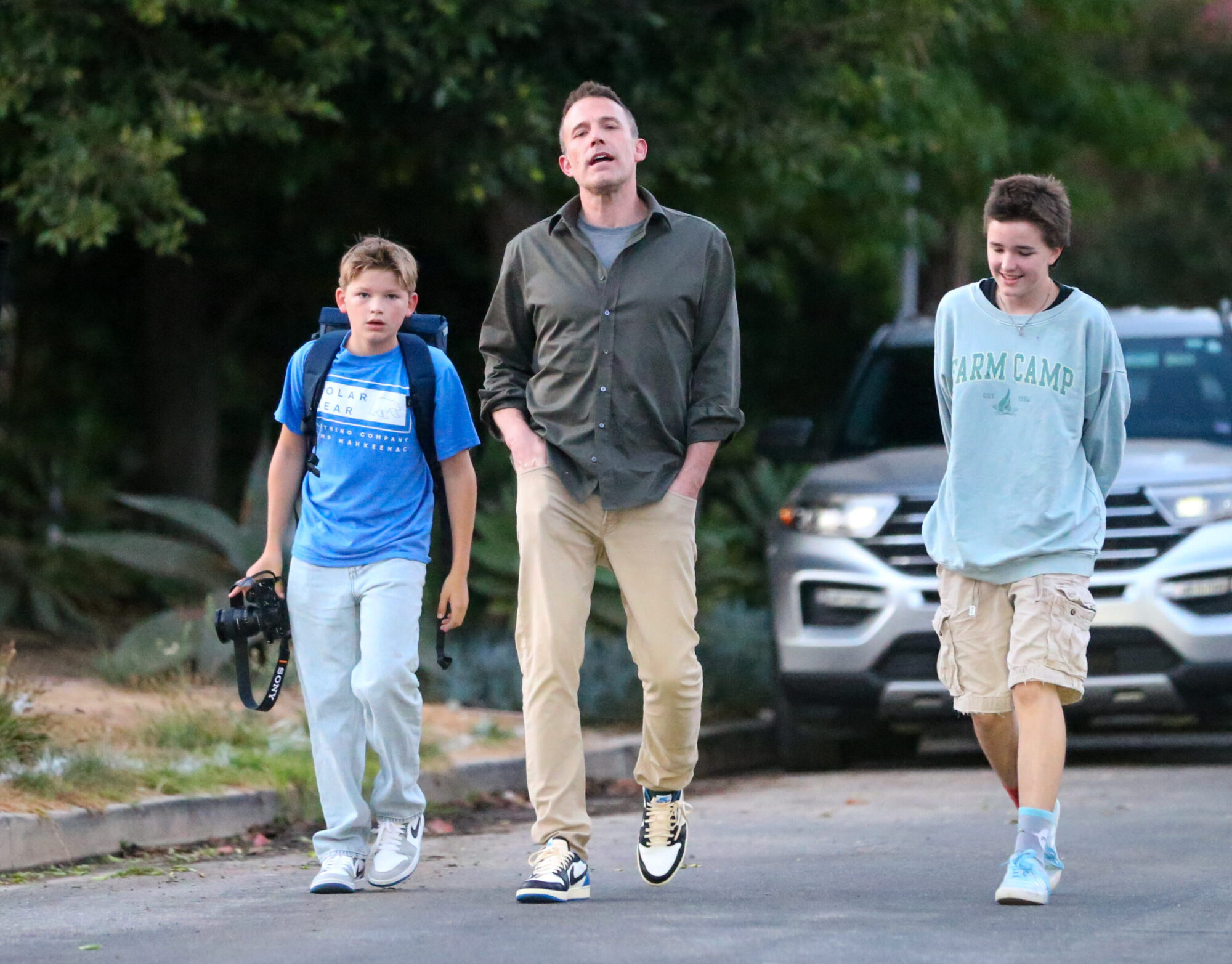 Ben Affleck And Kids Out In Los Angeles