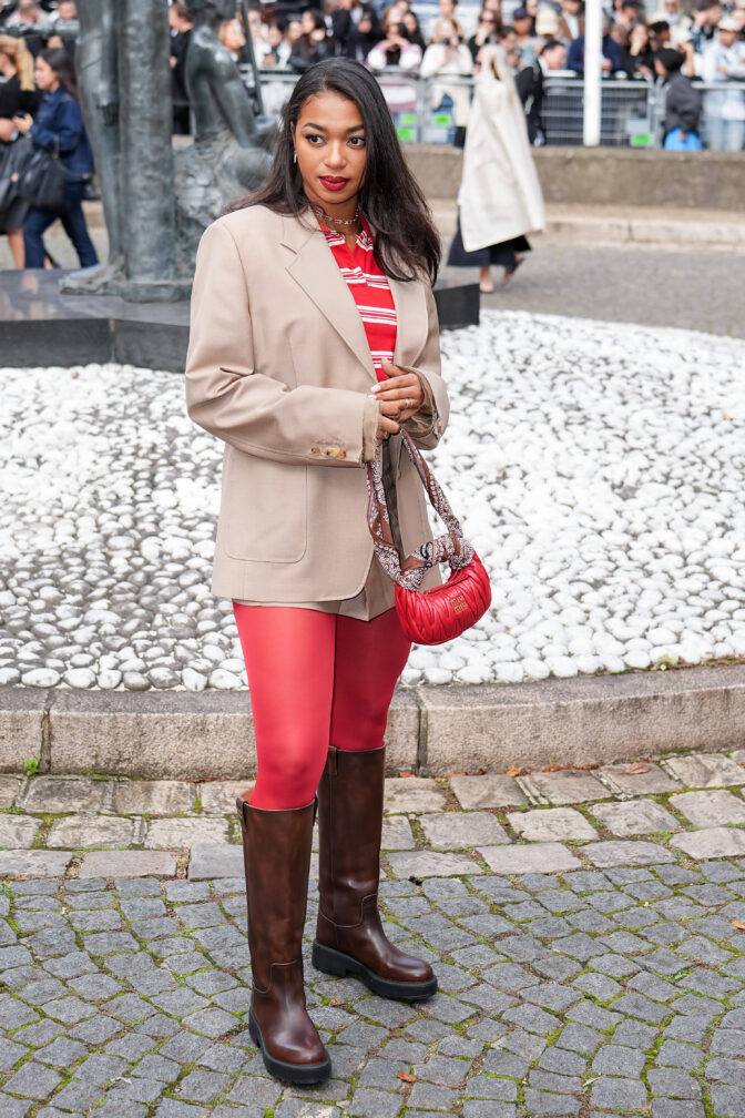 Miu Miu: Outside Arrivals - Paris Fashion Week - Womenswear Spring-Summer 2025