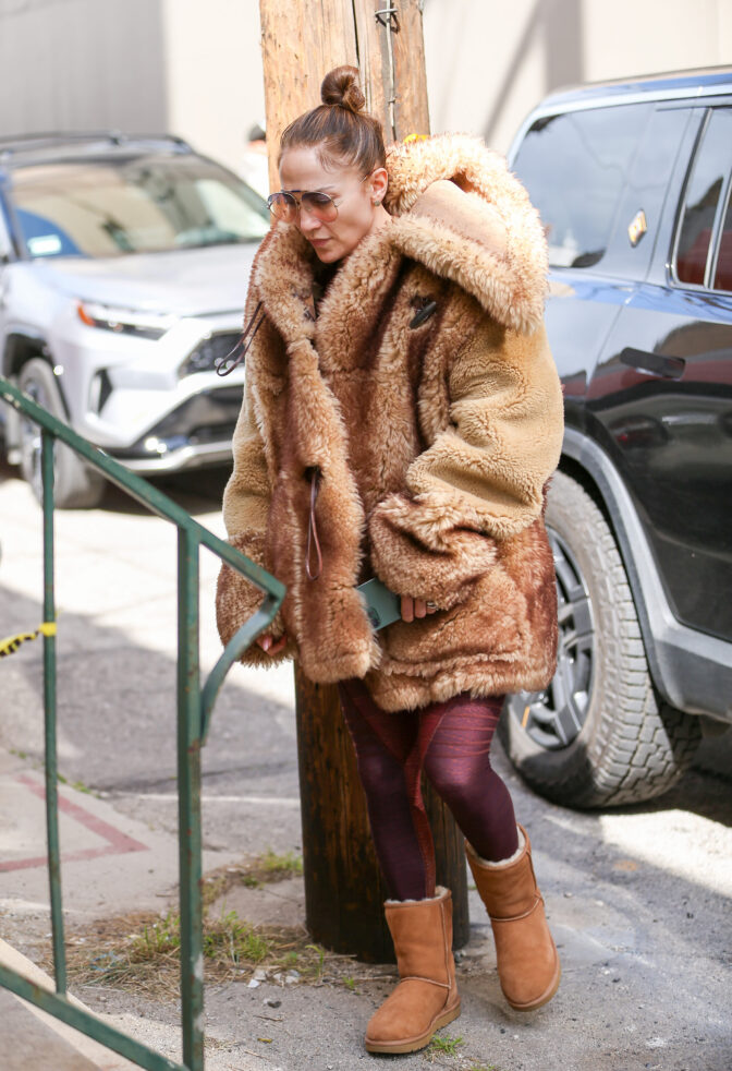 Jennifer Lopez Bundles Up While Out In LA