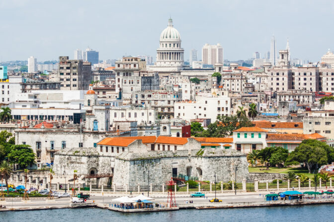 The city of Havana including famous buildings