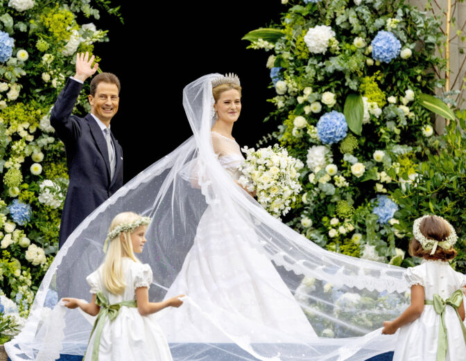 Wedding of Princess Marie Caroline of Liechtenstein and Leopoldo Maduro Vollmer at the cathedral in Vaduz.