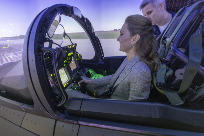 The Princess of Wales visits RAF Coningsby