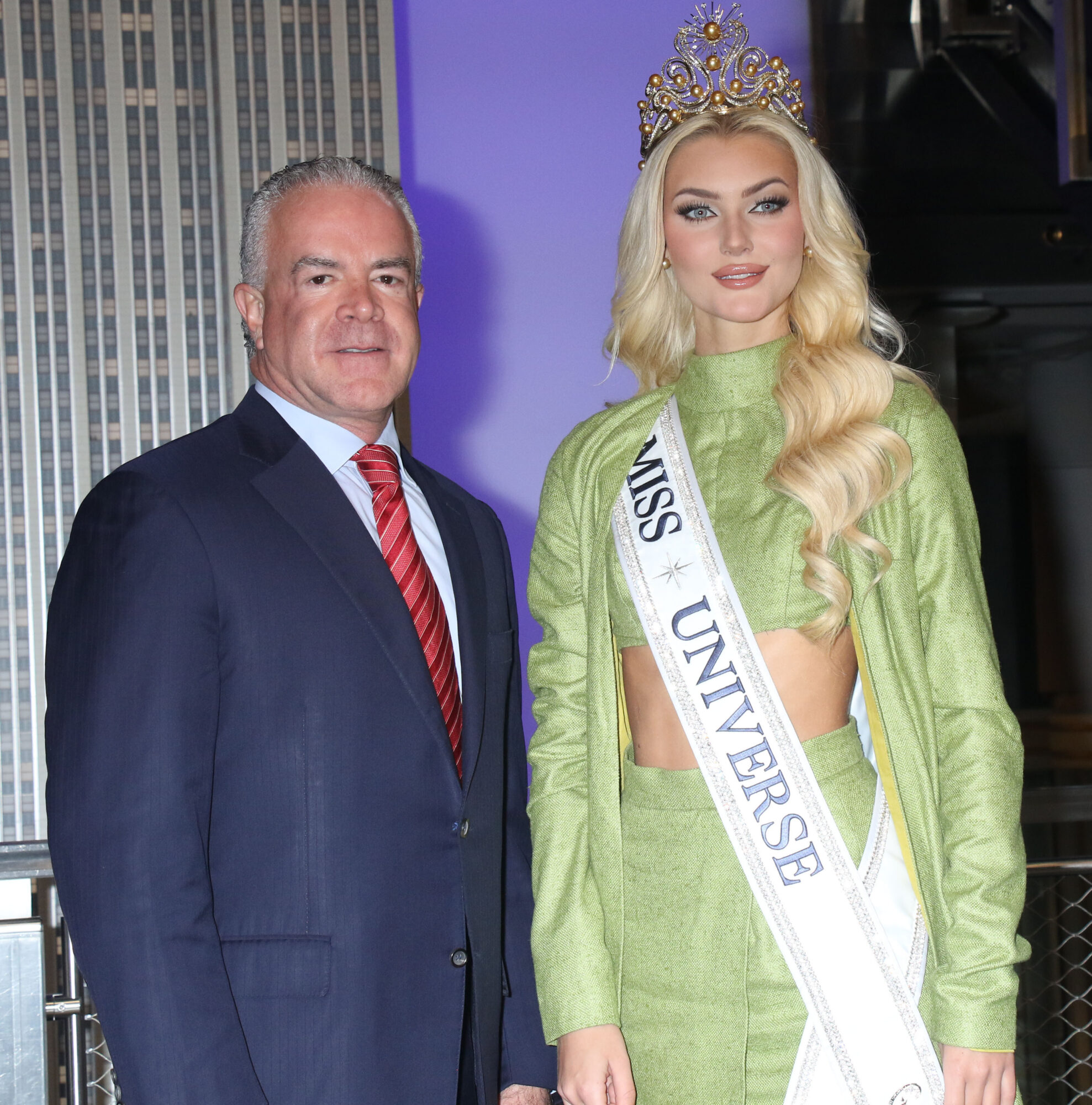 Miss Universe 2024 Victoria Kjaer Theilvig Lights The Empire State Building