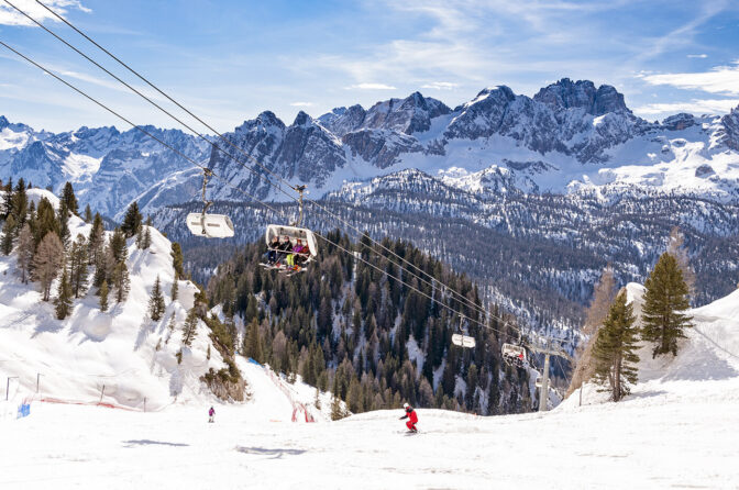 Winter,Landscape,In,Dolomites,At,Cortina,D'ampezzo,Ski,Resort,,Italy