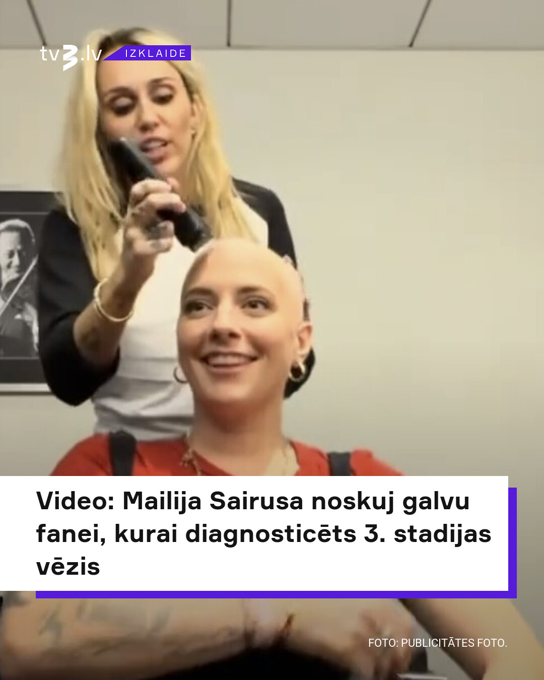 Miley Cyrus shaves fan's head on stage and provides concert tickets