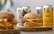 Alus burgers ar vistu un siera diegu kraukšķi