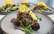 Šefa Laura Aleksejeva liellopu steika salāti ar mango