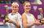 Ostapenko triumfē prestižā Dohas tenisa turnīra dubultspēļu sacensībās
