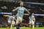 Agvero "hat trick" "Arsenal" vārtos atgriež "Manchester City" otrajā vietā